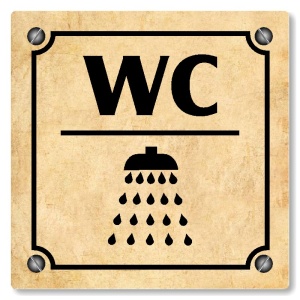 WC, sprcha, 100x100mm, pergamen, Kansas